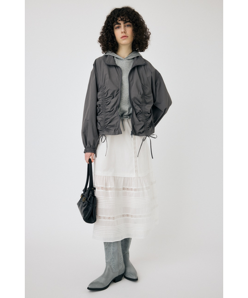 RIBBON GATHER NYLON ジャケット｜マウジーの通販｜&mall（アンド