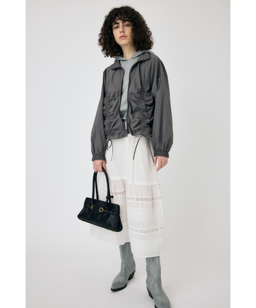 RIBBON GATHER NYLON ジャケット｜マウジーの通販｜&mall（アンド