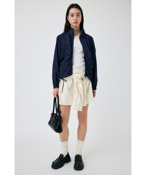 RIBBON GATHER NYLON ジャケット｜マウジーの通販｜&mall（アンド