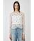 FLORAL TULLE GATHER ロングスリーブTシャツ