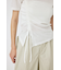 ONE SHOULDER タイネック TEE