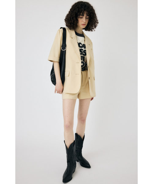 MOUSSY SHORT SLEEVE テーラードジャケット SHORT SLEEVE テーラードジャケット｜マウジーの通販｜&mall