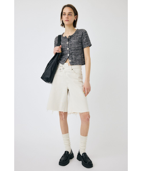 【匿名配送】moussy ツイードライクトップス MOUSSY | TWEED LIKE トップス (Tシャツ・カットソー(半袖