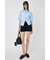 STRIPE BACK LACE UP シャツ