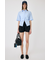 STRIPE BACK LACE UP シャツ