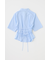 STRIPE BACK LACE UP シャツ