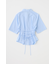 STRIPE BACK LACE UP シャツ