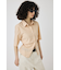 STRIPE BACK LACE UP シャツ