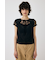 LACE LAYERED OPEN NECK トップス