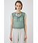 LACE LAYERED OPEN NECK トップス