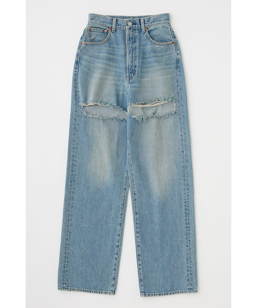 CUT OUT LOOSE ストレートデニム｜マウジーの通販｜&mall（アンド