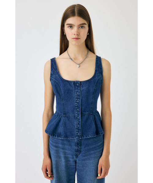 SQUARE NECK デニム ビスチェ｜マウジーの通販｜&mall（アンド