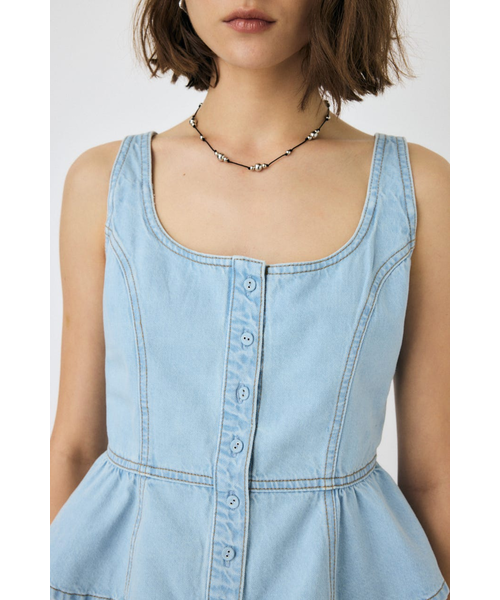 square neck デニム　ビスチェ SQUARE NECK デニム ビスチェ｜マウジーの通販｜&mall（アンド