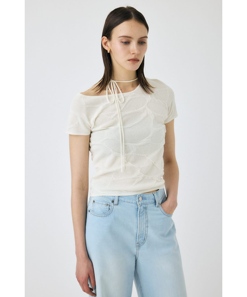 NECK STRAP ジャガード TEE｜マウジーの通販｜&mall（アンド
