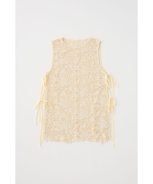 コットンレーヨンレースチュニック セール】 バルーン袖スカラップ刺繍レースチュニック （シャツ