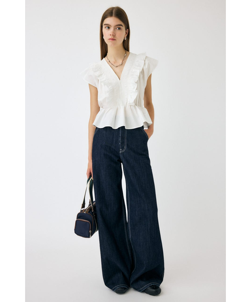 【新品】moussy PAINTER WIDE ストレートデニム MOUSSY | PAINTER WIDE ストレートデニム (ワイド ) |SHEL'TTER