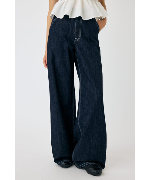【新品】moussy PAINTER WIDE ストレートデニム MOUSSY | PAINTER WIDE ストレートデニム (ワイド ) |SHEL'TTER