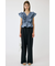 SHIRRING RUFFLE PEPLUM トップス BLU