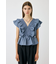 SHIRRING RUFFLE PEPLUM トップス BLU