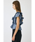 SHIRRING RUFFLE PEPLUM トップス BLU