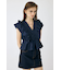 SHIRRING RUFFLE PEPLUM トップス BLU