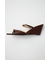 DOUBLE BELTED WEDGE サンダル