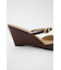 DOUBLE BELTED WEDGE サンダル