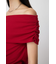 SHEER OFF SHOULDER トップス