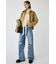 KNEE SLIT WIDE ストレート デニム