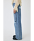 KNEE SLIT WIDE ストレート デニム