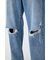 KNEE SLIT WIDE ストレート デニム