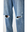 KNEE SLIT WIDE ストレート デニム