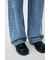 KNEE SLIT WIDE ストレート デニム