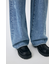 KNEE SLIT WIDE ストレート デニム
