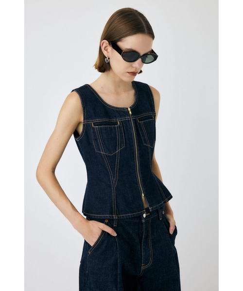 WAIST FIT デニムベスト｜マウジーの通販｜&mall（アンドモール