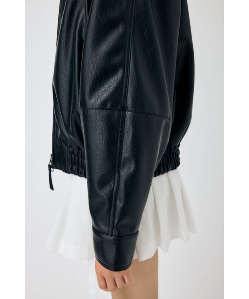 専用-LEATHER GATHER ブルゾン MOUSSY レザー F／LEATHER GATHER ブルゾン｜マウジーの通販｜&mall（アンドモール