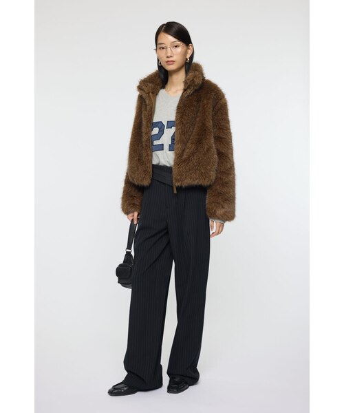 F/FUR STAND COLLAR ジャケット moussy｜【otonaMUSE掲載】F/FUR STAND COLLAR ジャケット | Rakuten