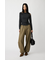 F／LEATHER JOGGER パンツ