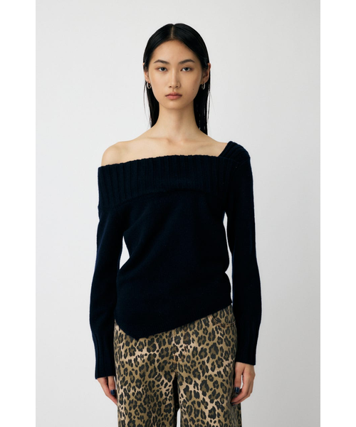 ASYMMETRY-SLEEVE PULLOVER アシンメトリースリーブ黒38 ASYMMETRY-SLEEVE PULLOVER アシンメトリースリーブ黒38