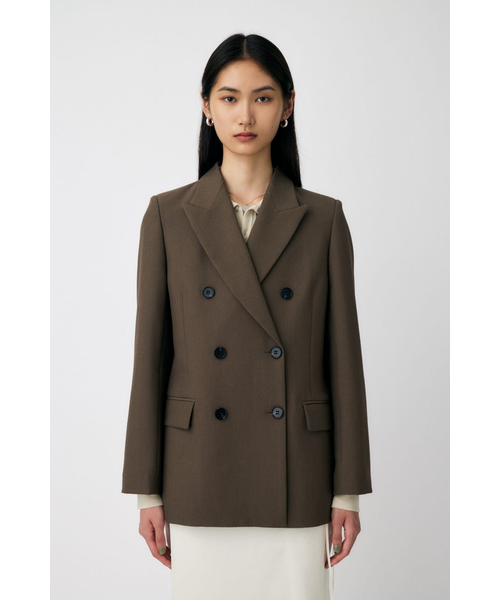 DOUBLE BREASTED PEAKED ジャケット【moussy】 DOUBLE BREASTED PEAKED ジャケット｜マウジーの通販｜&mall