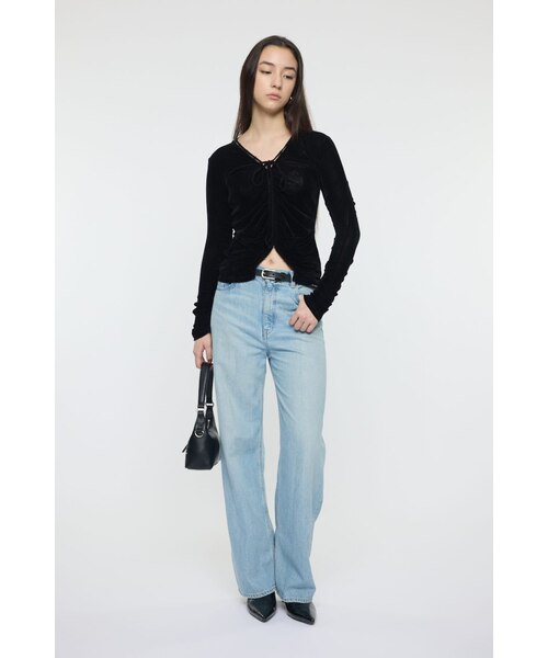 SHEER VELOUR カーディガン｜マウジーの通販｜&mall（アンドモール