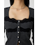 FRONT BUTTON LACY ロングスリーブトップス