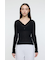 SHEER HENRY NECK ニットトップス