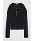SHEER HENRY NECK ニットトップス