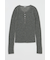 SHEER HENRY NECK ニットトップス