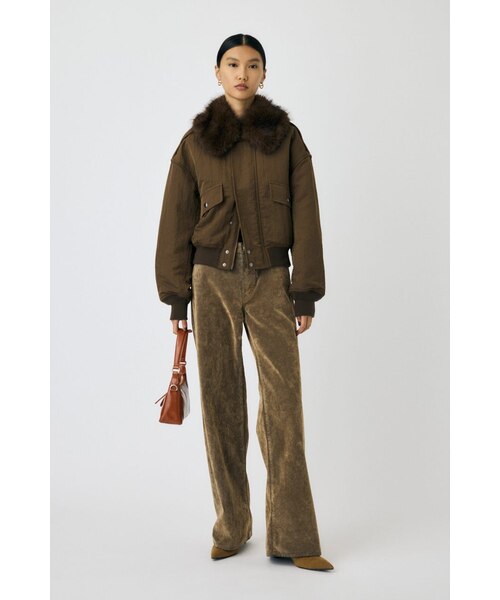 F／FUR COLLAR CROP ブルゾン｜マウジーの通販｜&mall（アンドモール