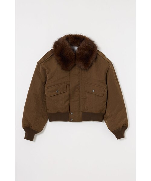 F／FUR COLLAR CROP ブルゾン｜マウジーの通販｜&mall（アンドモール