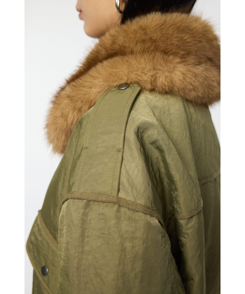 F／FUR COLLAR CROP ブルゾン｜マウジーの通販｜&mall（アンドモール