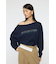 OFF SHOULDER LOGO SWEAT プルオーバー