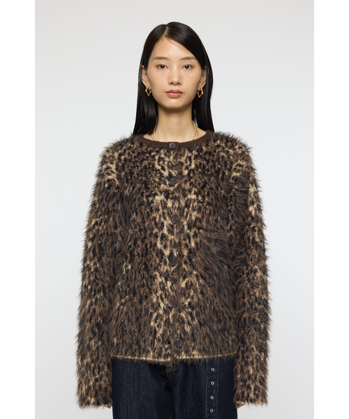 BRUSHED LEOPARD カーディガン｜マウジーの通販｜&mall（アンドモール